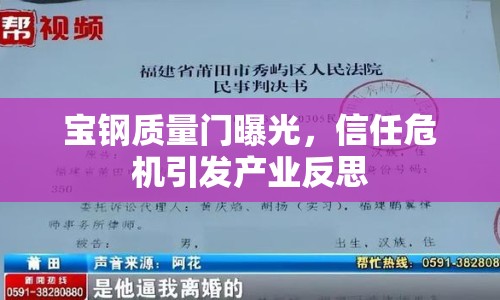 寶鋼質(zhì)量門曝光，信任危機(jī)引發(fā)產(chǎn)業(yè)反思
