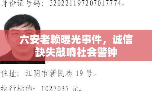 六安老賴曝光事件，誠信缺失敲響社會警鐘