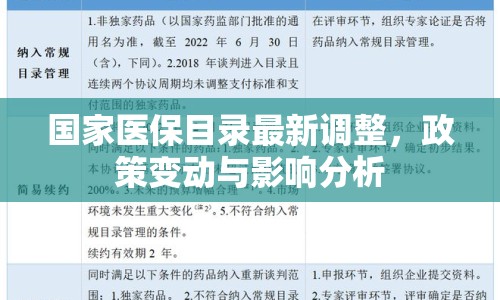 國(guó)家醫(yī)保目錄最新調(diào)整，政策變動(dòng)與影響分析