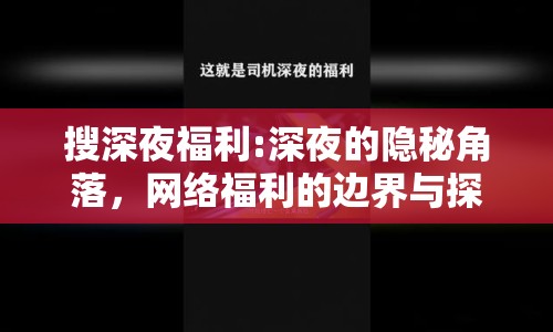 搜深夜福利:深夜的隱秘角落，網(wǎng)絡(luò)福利的邊界與探索