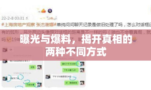 曝光與爆料，揭開真相的兩種不同方式