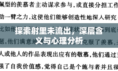 探索射里未流出，深層含義與心理分析