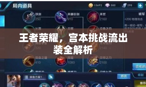 王者榮耀，宮本挑戰(zhàn)流出裝全解析