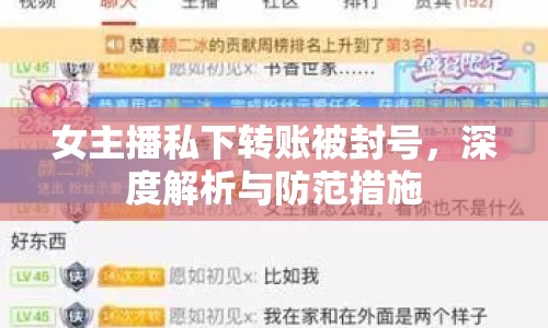 女主播私下轉(zhuǎn)賬被封號(hào)，深度解析與防范措施