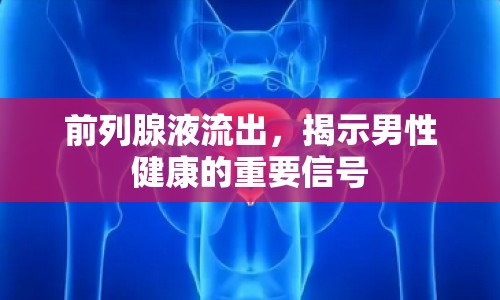 前列腺液流出，揭示男性健康的重要信號