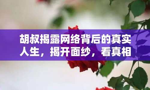 胡叔揭露網(wǎng)絡(luò)背后的真實(shí)人生，揭開面紗，看真相！