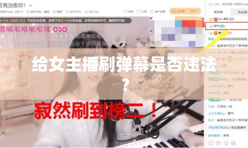 給女主播刷彈幕是否違法？