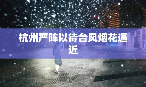 杭州嚴(yán)陣以待臺(tái)風(fēng)煙花逼近