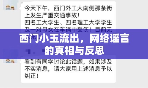 西門小玉流出，網(wǎng)絡(luò)謠言的真相與反思