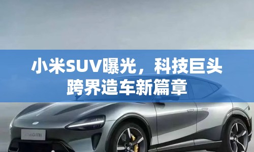 小米SUV曝光，科技巨頭跨界造車新篇章
