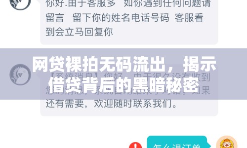 網(wǎng)貸裸拍無碼流出，揭示借貸背后的黑暗秘密