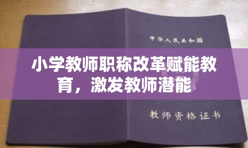 小學(xué)教師職稱改革賦能教育，激發(fā)教師潛能