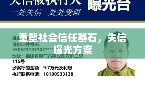 重塑社會(huì)信任基石，失信曝光方案