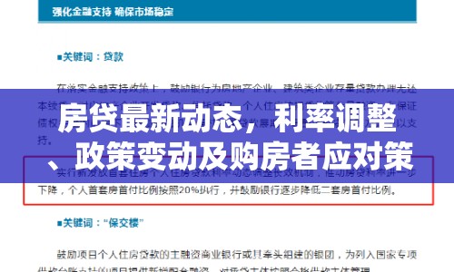 房貸最新動態(tài)，利率調(diào)整、政策變動及購房者應(yīng)對策略