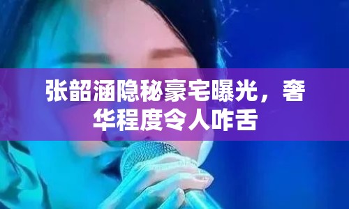 張韶涵隱秘豪宅曝光，奢華程度令人咋舌