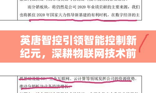 英唐智控引領(lǐng)智能控制新紀(jì)元，深耕物聯(lián)網(wǎng)技術(shù)前沿