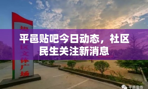 平邑貼吧今日動態(tài)，社區(qū)民生關(guān)注新消息