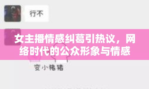 女主播情感糾葛引熱議，網(wǎng)絡(luò)時代的公眾形象與情感糾葛