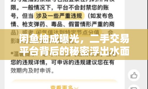 閑魚抽成曝光，二手交易平臺(tái)背后的秘密浮出水面