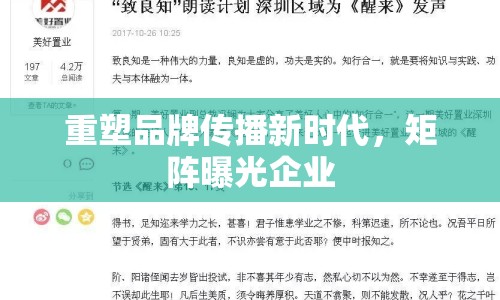 重塑品牌傳播新時代，矩陣曝光企業(yè)