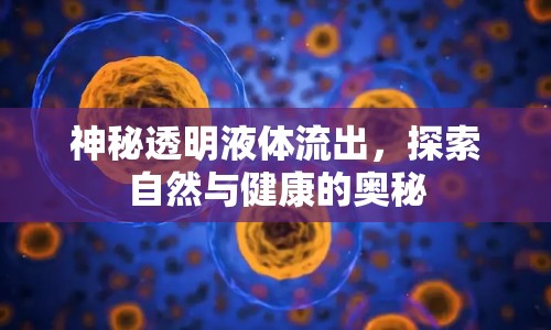 神秘透明液體流出，探索自然與健康的奧秘