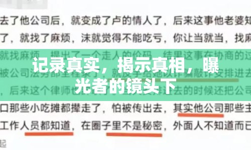 記錄真實，揭示真相，曝光者的鏡頭下