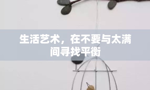 生活藝術，在不要與太滿間尋找平衡
