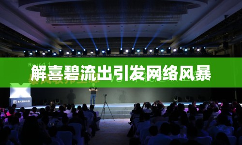 解喜碧流出引發(fā)網(wǎng)絡(luò)風(fēng)暴