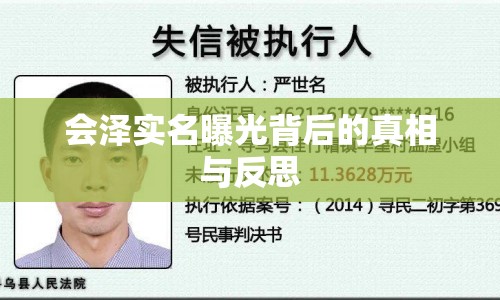 會(huì)澤實(shí)名曝光背后的真相與反思