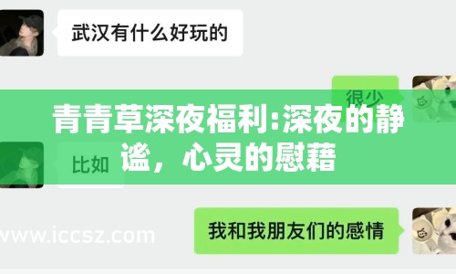 青青草深夜福利:深夜的靜謐，心靈的慰藉
