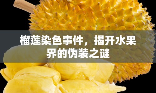 榴蓮染色事件，揭開水果界的偽裝之謎