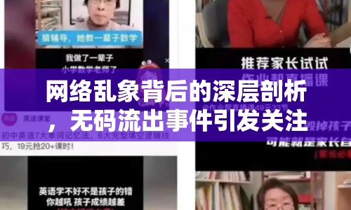 網(wǎng)絡(luò)亂象背后的深層剖析，無碼流出事件引發(fā)關(guān)注