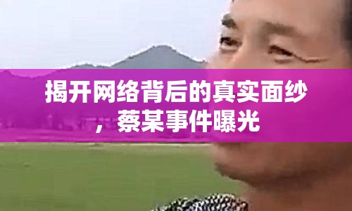 揭開網(wǎng)絡(luò)背后的真實(shí)面紗，蔡某事件曝光