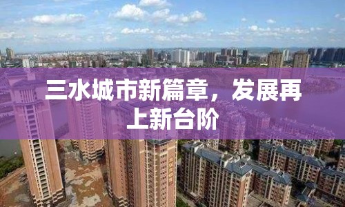 三水城市新篇章，發(fā)展再上新臺階
