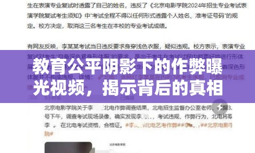 教育公平陰影下的作弊曝光視頻，揭示背后的真相
