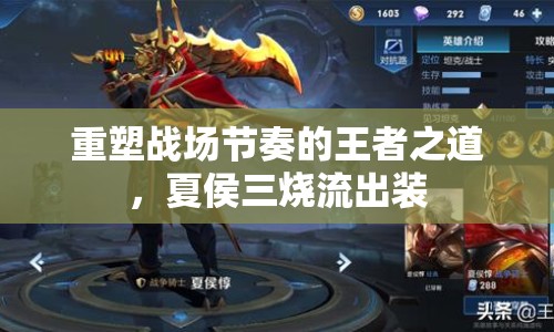 重塑戰(zhàn)場節(jié)奏的王者之道，夏侯三燒流出裝