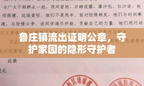 魯莊鎮(zhèn)流出證明公章，守護(hù)家園的隱形守護(hù)者