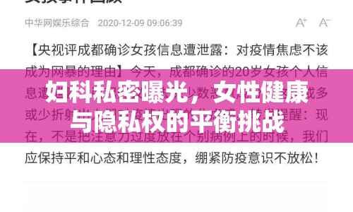 婦科私密曝光，女性健康與隱私權(quán)的平衡挑戰(zhàn)