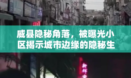 威縣隱秘角落，被曝光小區(qū)揭示城市邊緣的隱秘生活