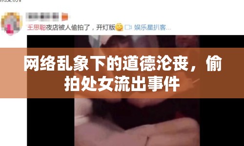 網絡亂象下的道德淪喪，偷拍處女流出事件