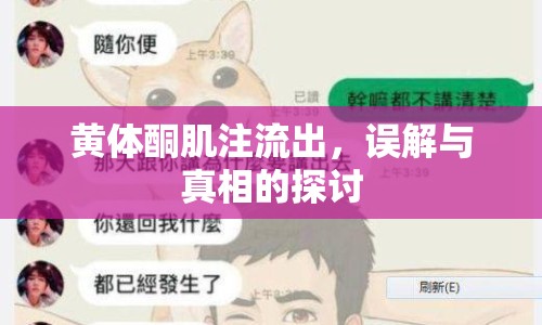 黃體酮肌注流出，誤解與真相的探討