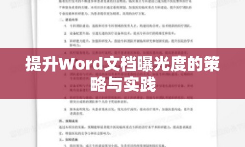 提升Word文檔曝光度的策略與實(shí)踐