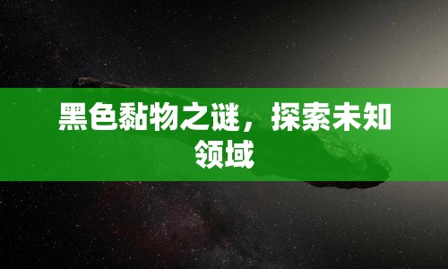 黑色黏物之謎，探索未知領(lǐng)域
