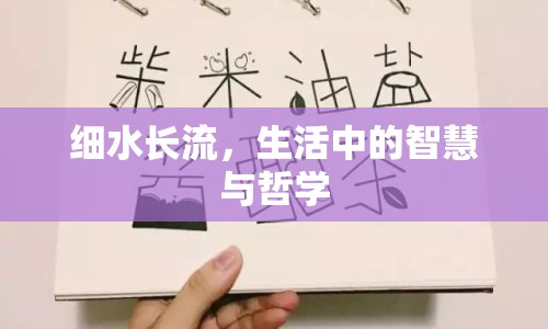 細水長流，生活中的智慧與哲學