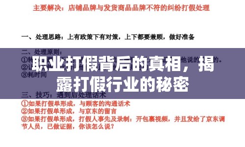 職業(yè)打假背后的真相，揭露打假行業(yè)的秘密