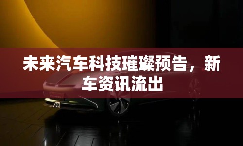 未來(lái)汽車(chē)科技璀璨預(yù)告，新車(chē)資訊流出