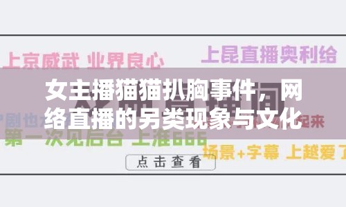 女主播貓貓扒胸事件，網(wǎng)絡(luò)直播的另類現(xiàn)象與文化反思