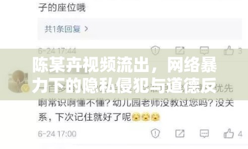 陳某卉視頻流出，網(wǎng)絡暴力下的隱私侵犯與道德反思