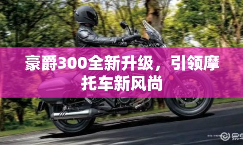 豪爵300全新升級，引領(lǐng)摩托車新風(fēng)尚