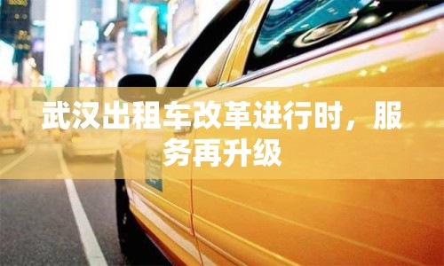 武漢出租車(chē)改革進(jìn)行時(shí)，服務(wù)再升級(jí)